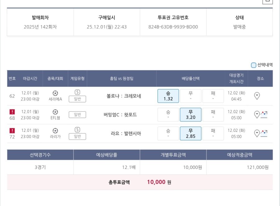 새벽축구 베팅했습니다