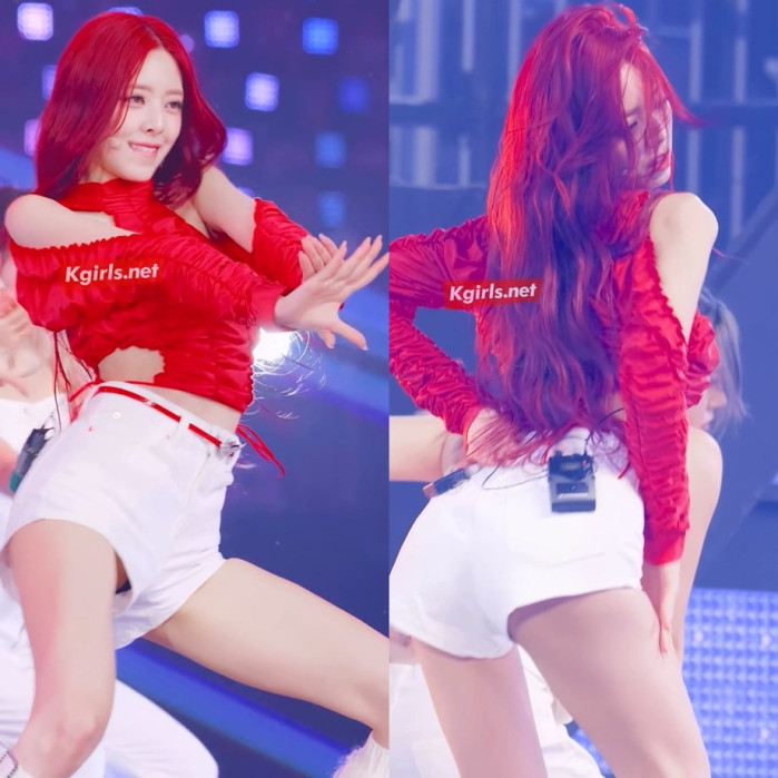 [약후..] 있지 유나 새하얀 팬츠속에 블랙..