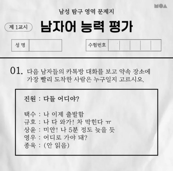 남자어 능력평가