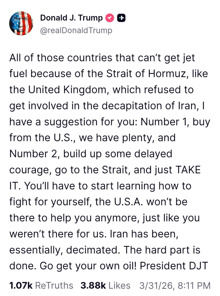 트럼프 : 꼬우면 미국으로부터 석유를 사면 될거 아냐?