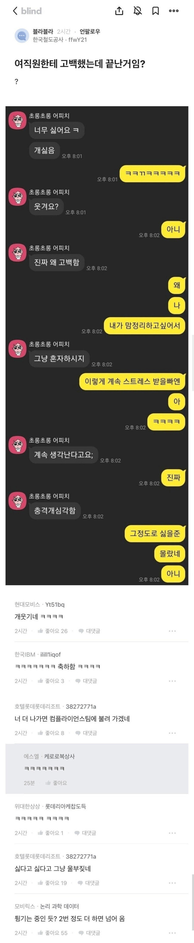 여직원 고백 공격의 최후 .jpg