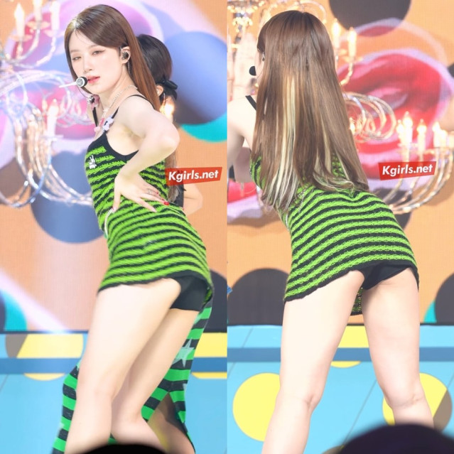 ㅎㅂㅈㅇ 슈화 너무 짧은 원피스 ㄷㄷ 선명한 ㄷㄲ자국