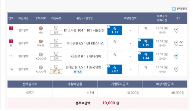 오랜만에 국경(농구 + 배구) 당첨.