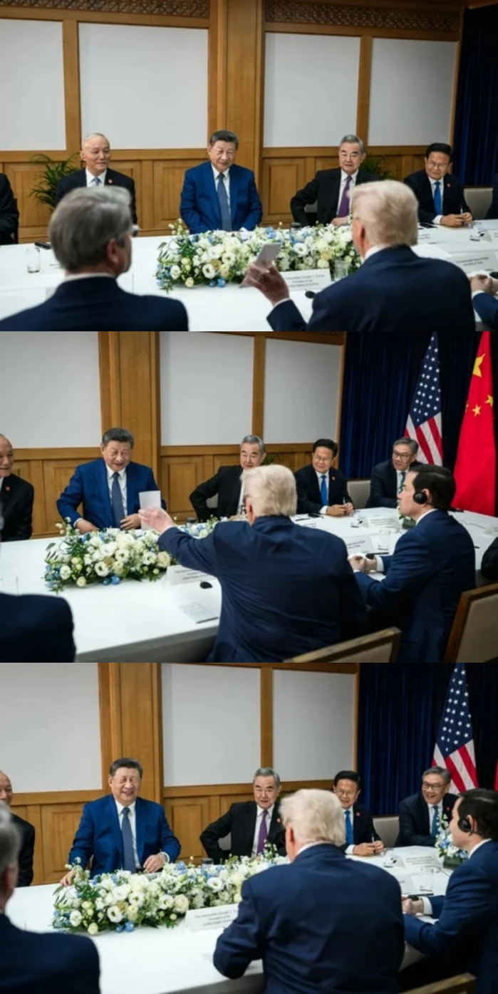 트럼프가 종이 내밀자 